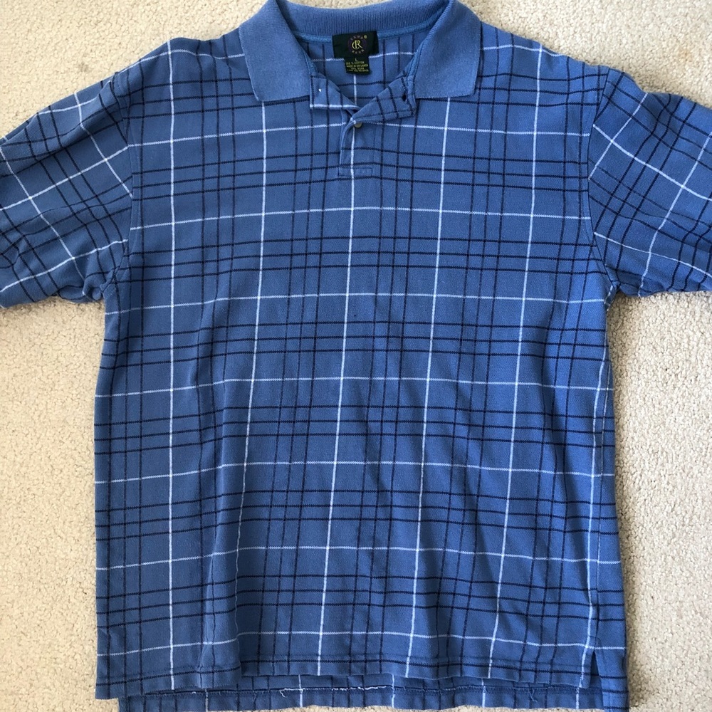 Blue Plaid Polo (club room)